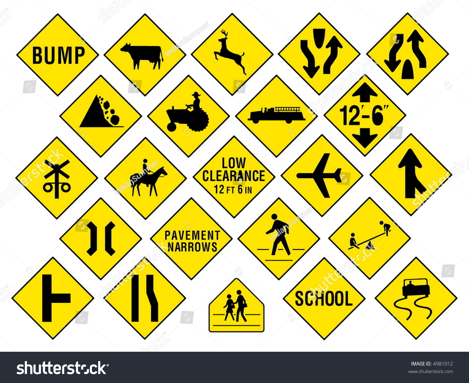 Traffic & Information Signs Collection #14. Isolated Stock Photo ...