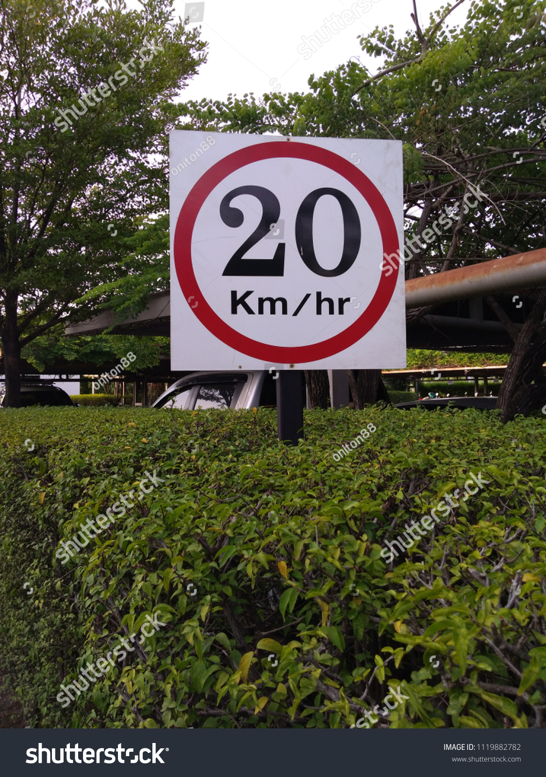 Traffic Signs Kmhr Stock Photo Edit Now