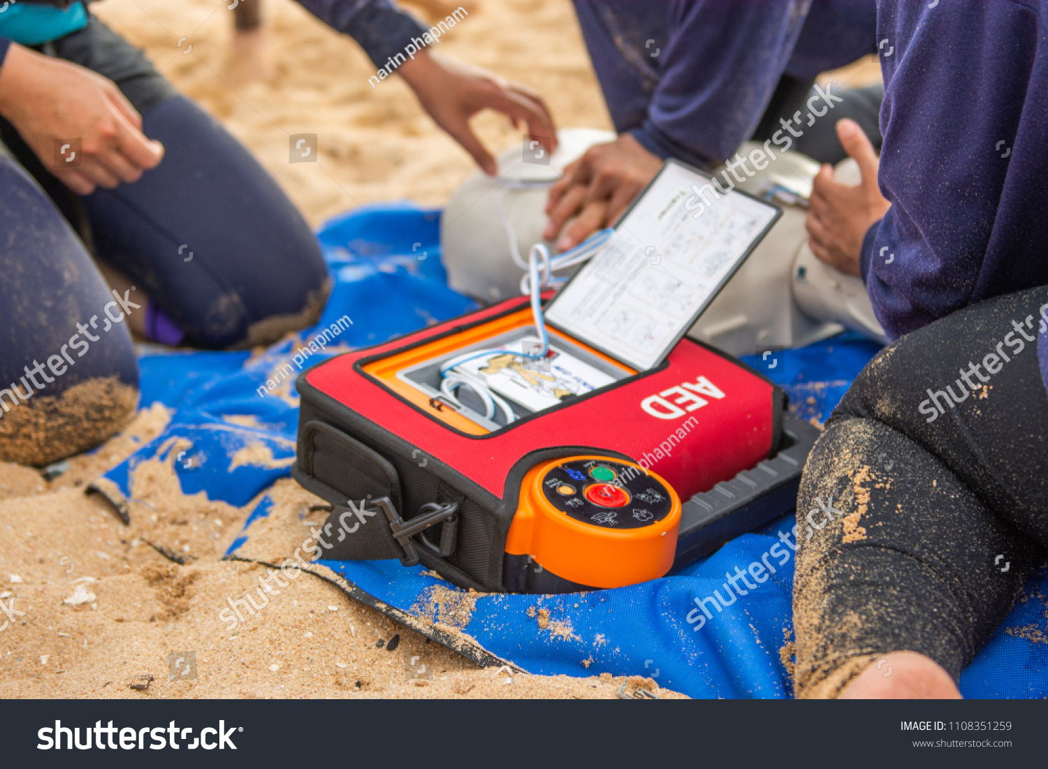 Training Cpr Aed Victim Drowning Stock Photo 1108351259 | Shutterstock