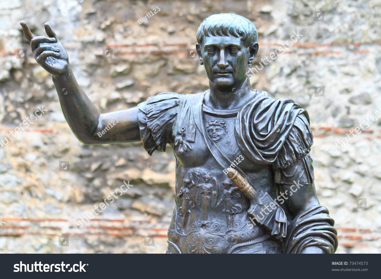 Trajan Statue, Roman Walls, London - Uk Stock Photo 73474573 : Shutterstock