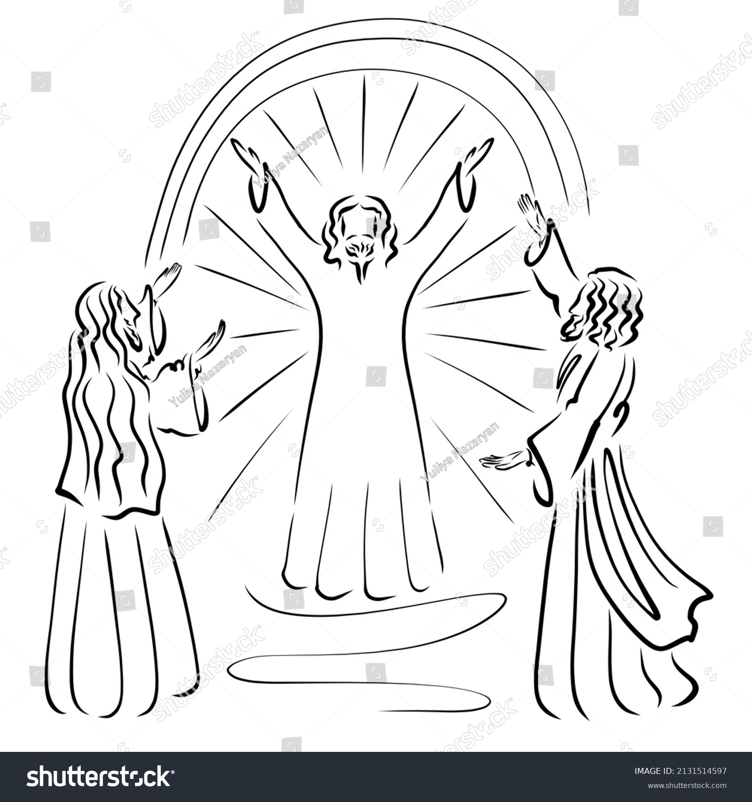 Transfiguration Lord Jesus Mission Radiance Elijah Stock Illustration ...