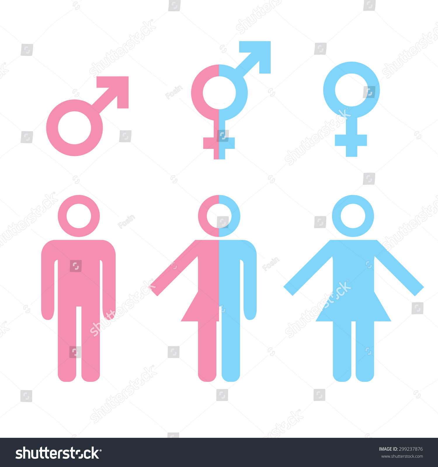 Transgender Transsexual Concept Icon Different Gender Stock ...