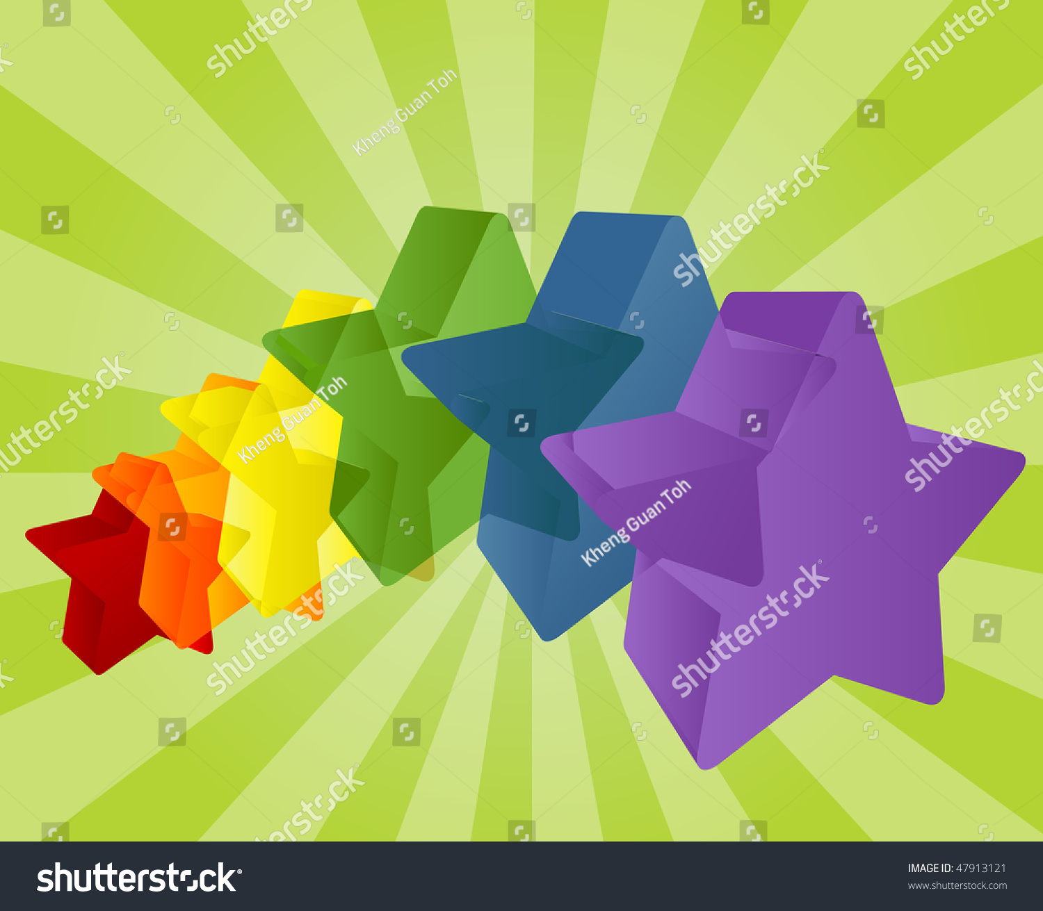 Translucent Crystal Star Shapes Geometric Abstract Stock Illustration ...