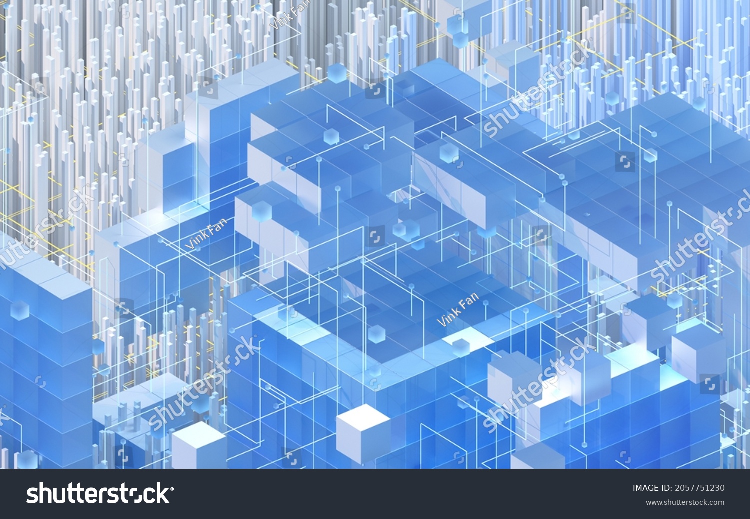 Translucent Gradients Cubes Materials 3d Rendering Stock Illustration ...