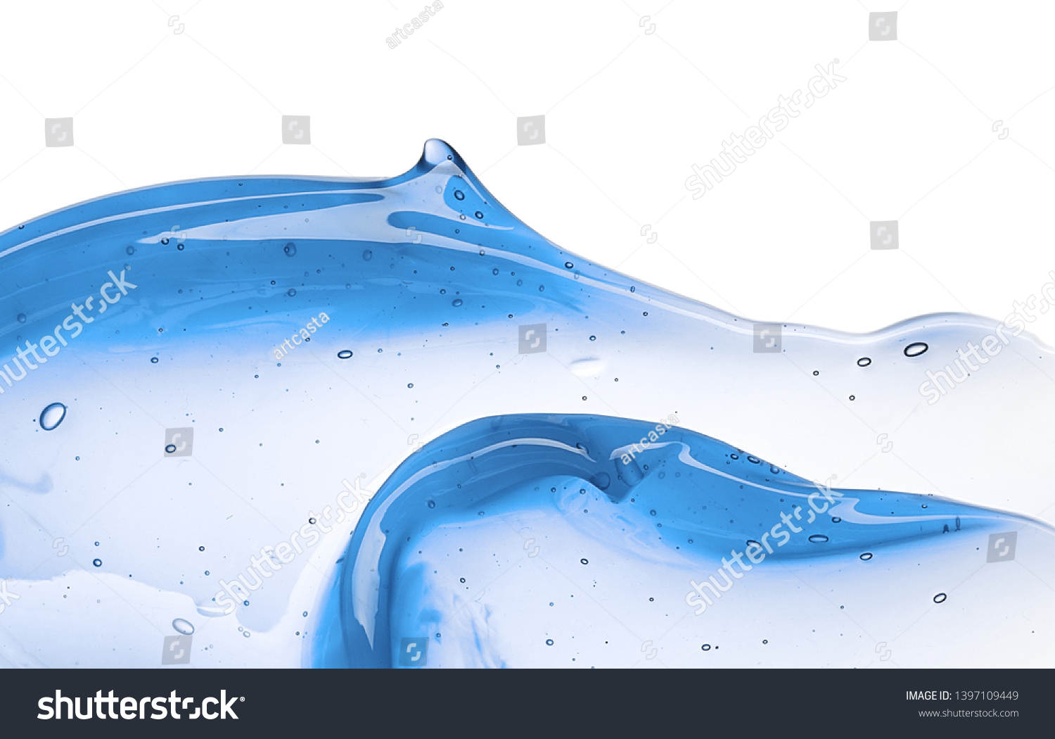 Transparent Light Blue Smear Face Cream Stock Photo (Edit Now) 1397109449