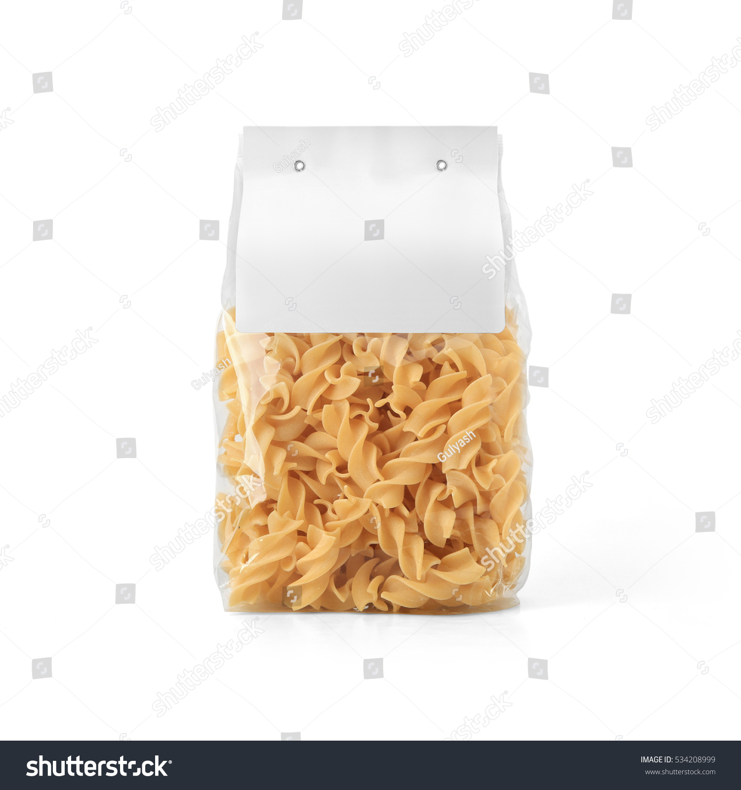 Download Transparent Plastic Pasta Bag Paper Label Stock Photo Edit Now 534208999