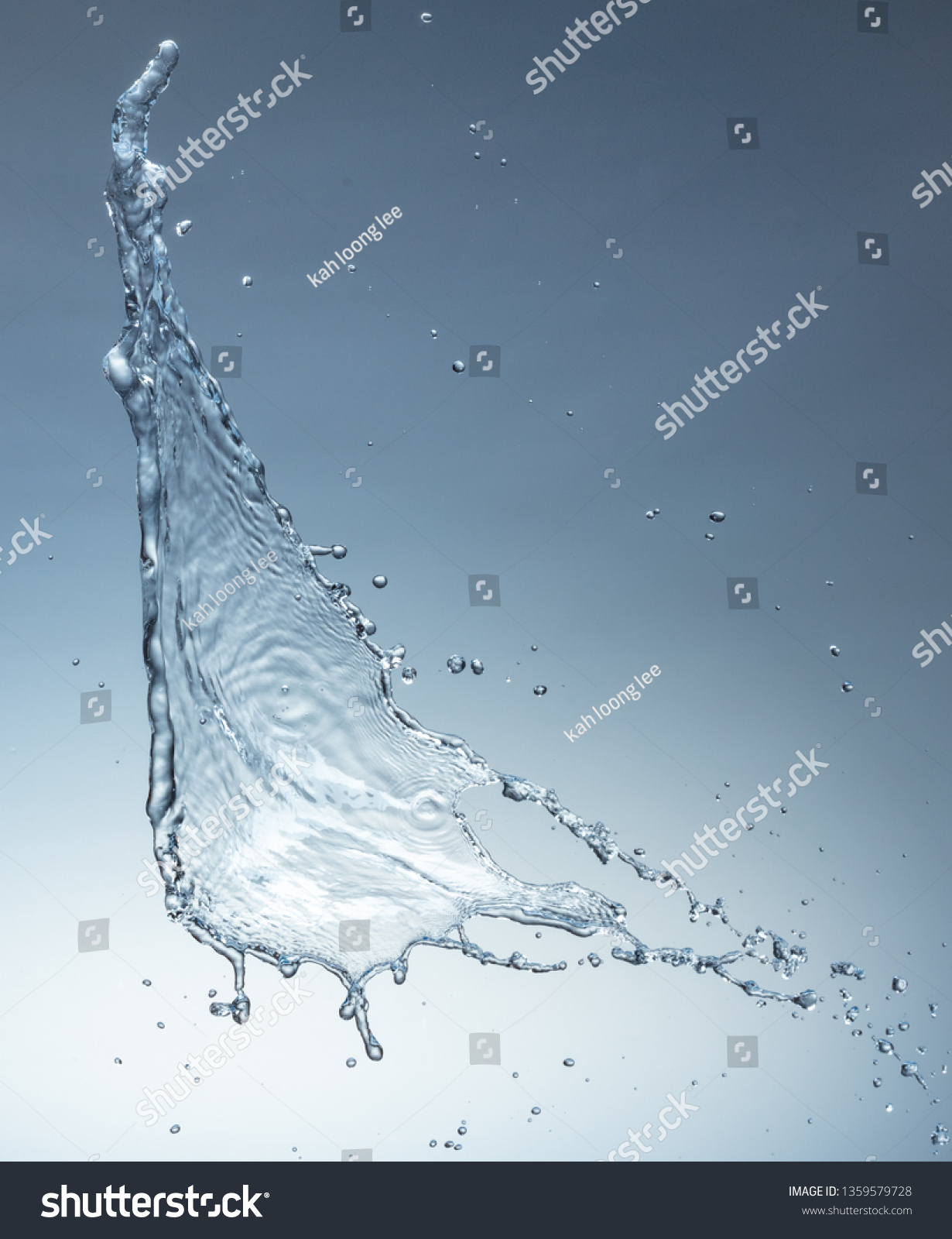 Transparent Water Splash Splash Form Different Stock Photo 1359579728 ...