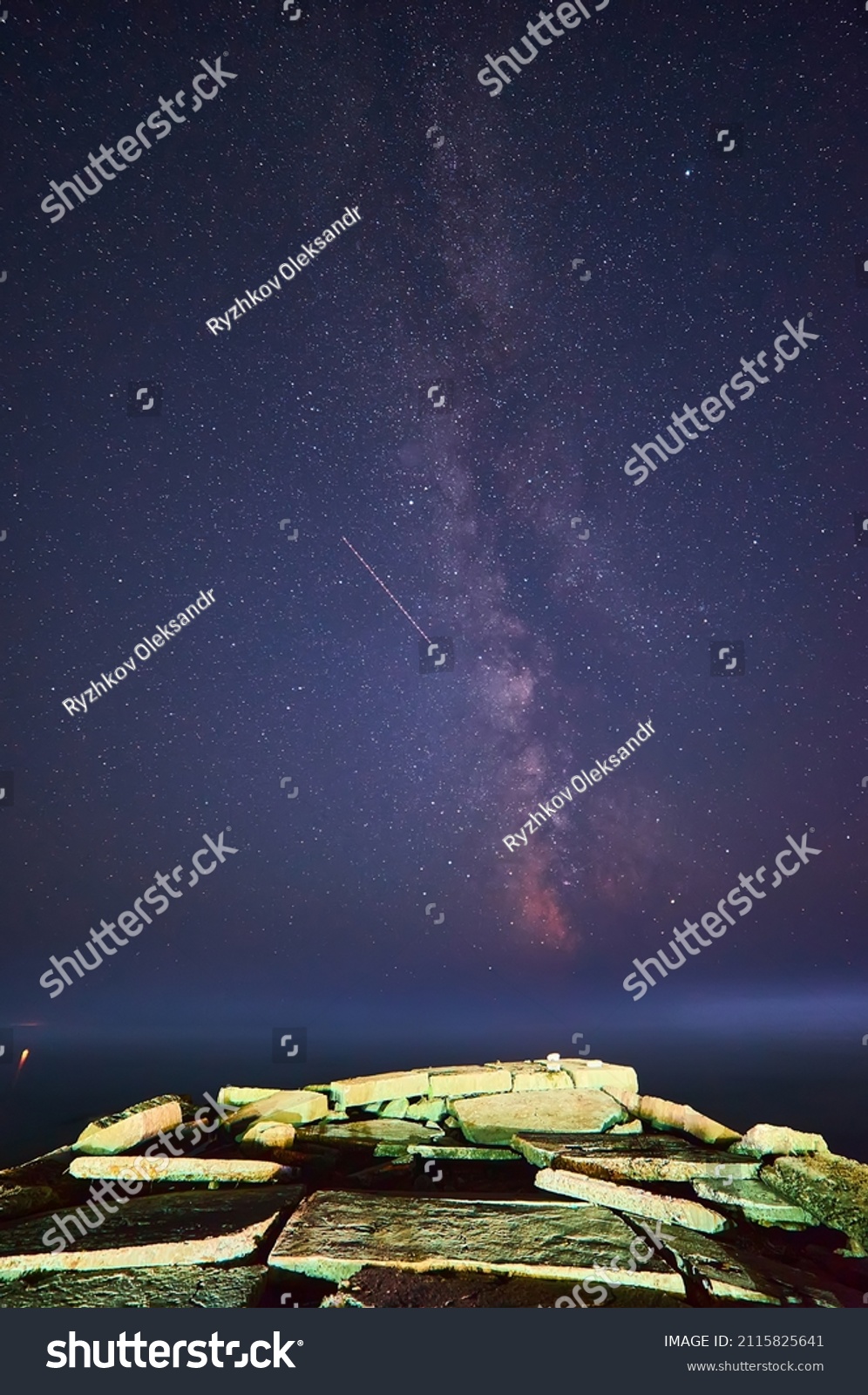 Transverse Milky Way Over Sea On Stock Photo (Edit Now) 2115825641