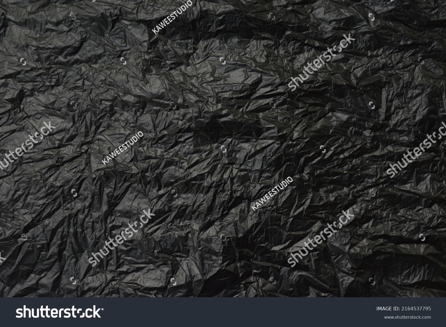 Trash Bag Texture Background Black Crumpled Stock Photo 2164537795 ...
