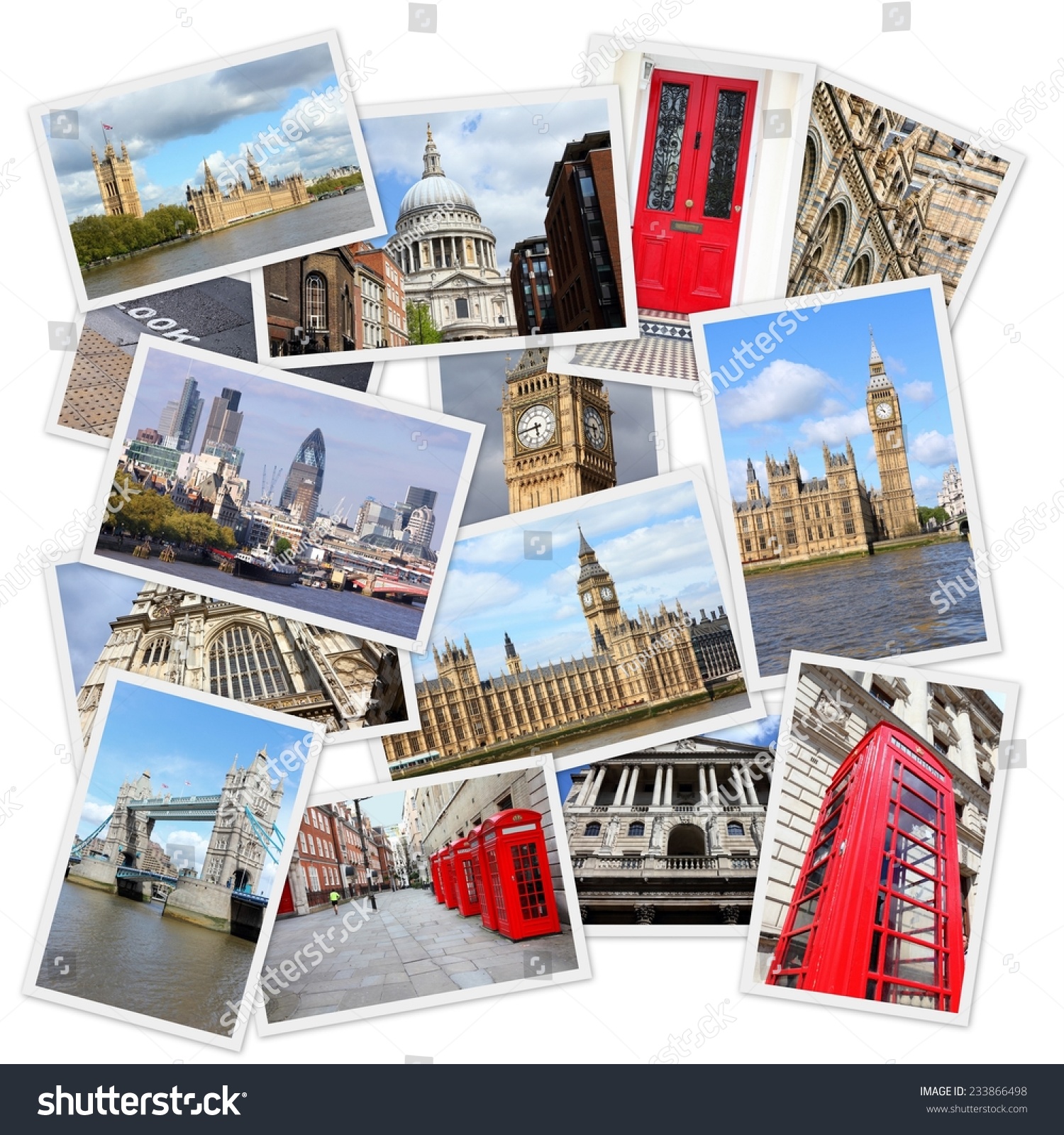 uk tourist attractions collage
