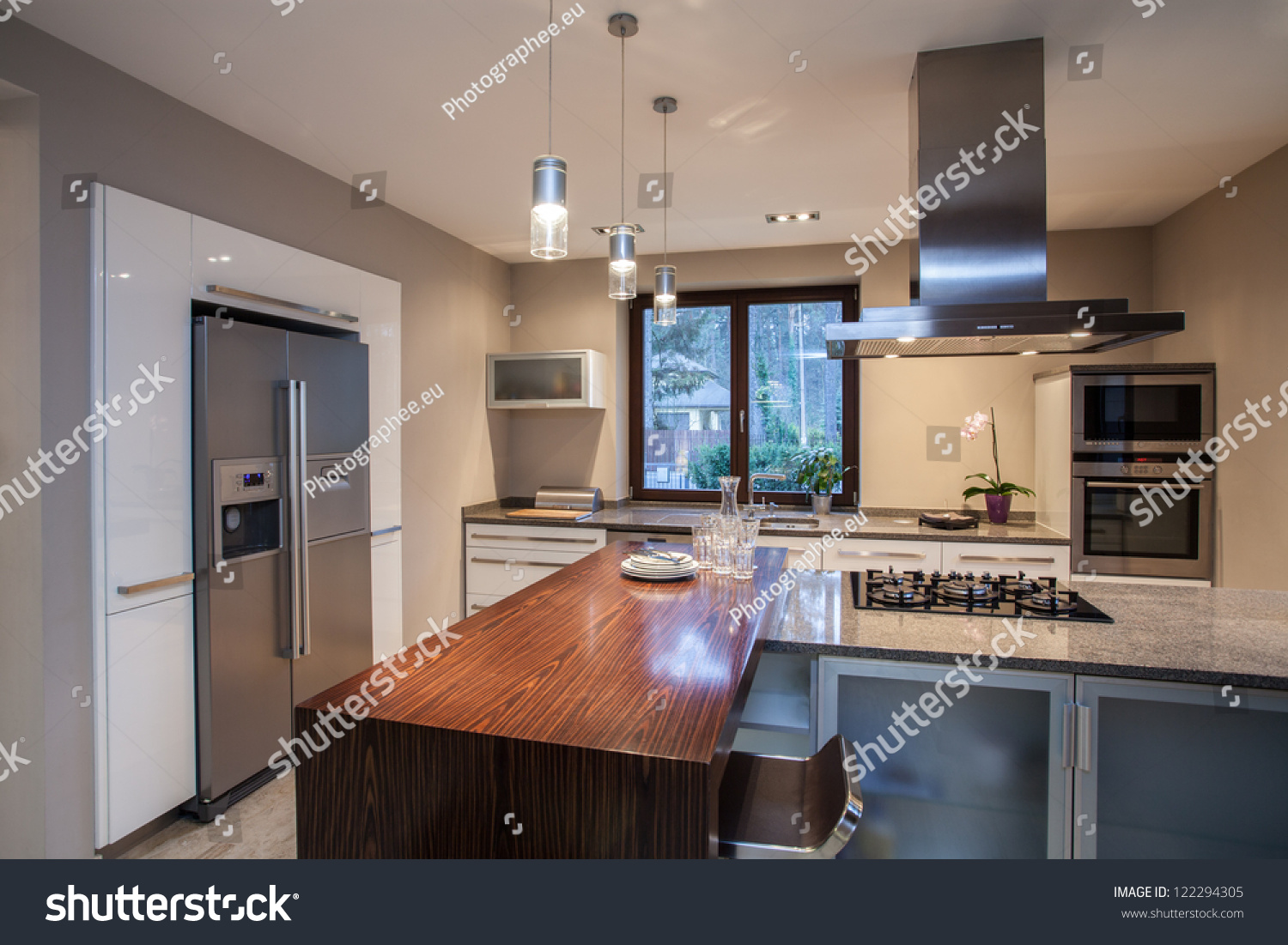 Travertine House Creative Solutions Your Spacious Stock Photo