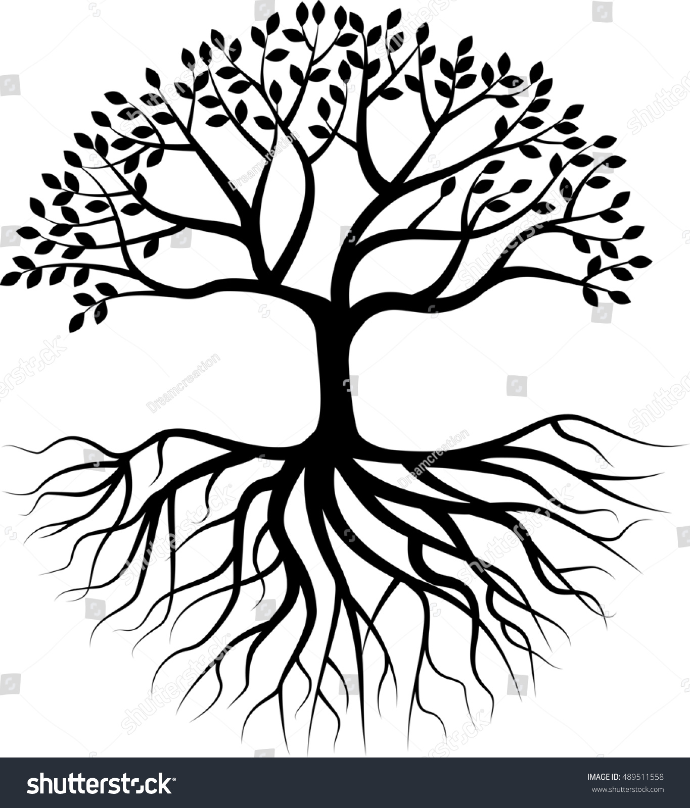 Tree Silhouette Root Stock Illustration 489511558 - Shutterstock