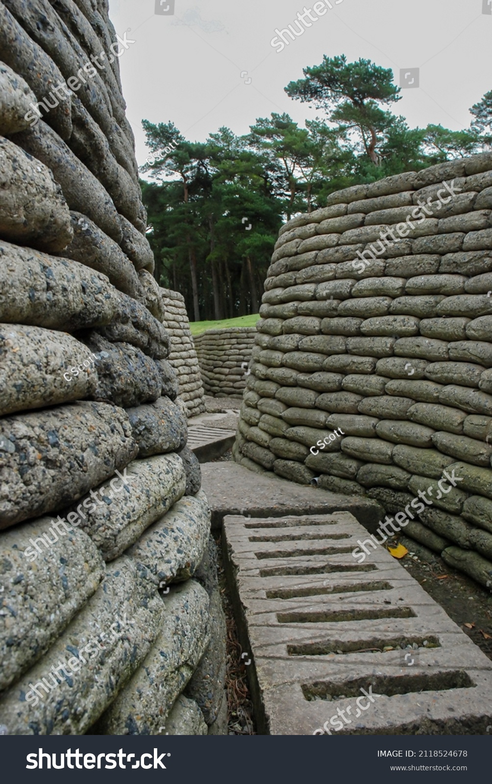 Trenches Vimy Ridge National Canadian Ww1 Stock Photo 2118524678 ...