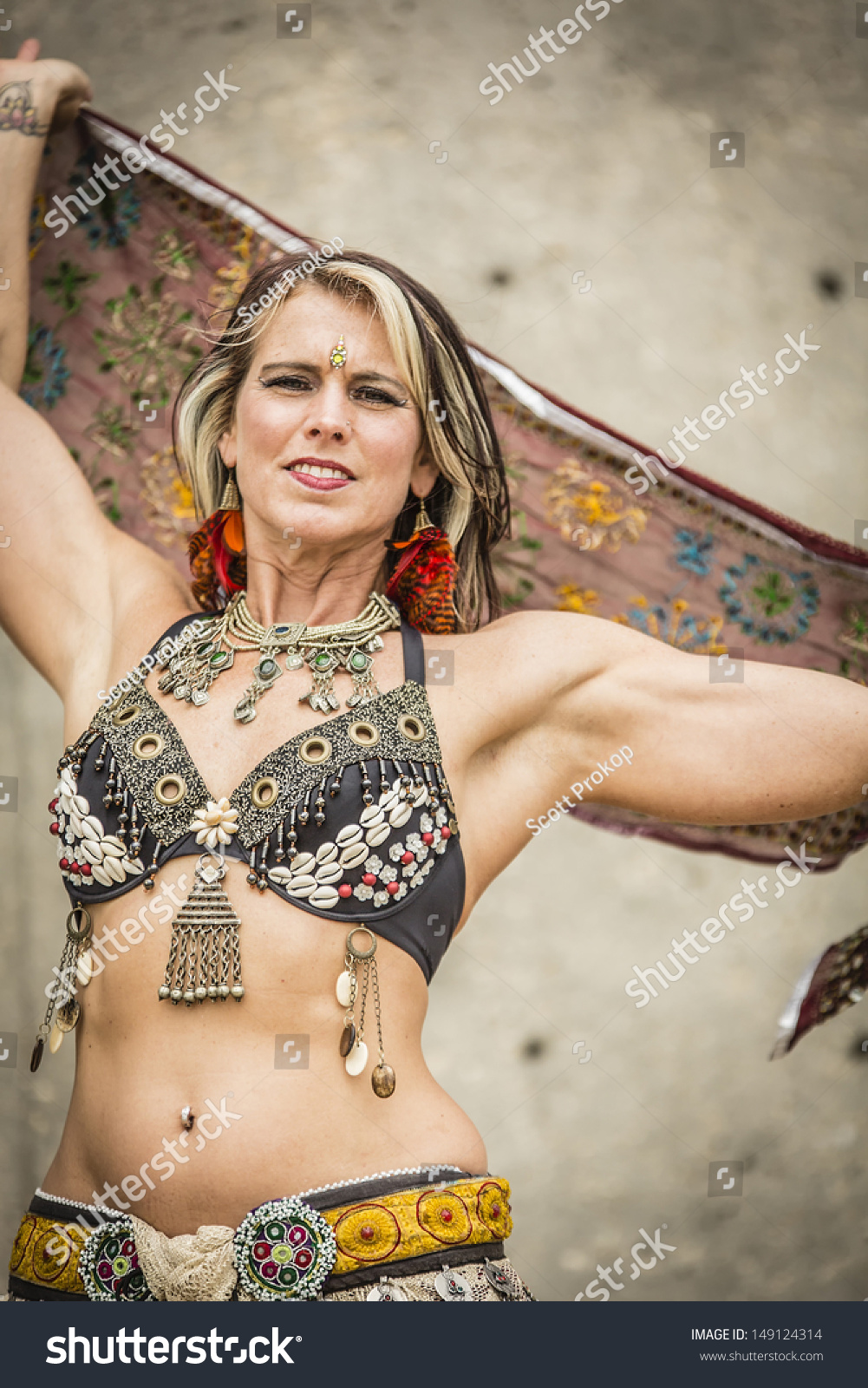 Tribal Fusion Belly Dance Costume 25 Stock Photo Edit Now 149124314