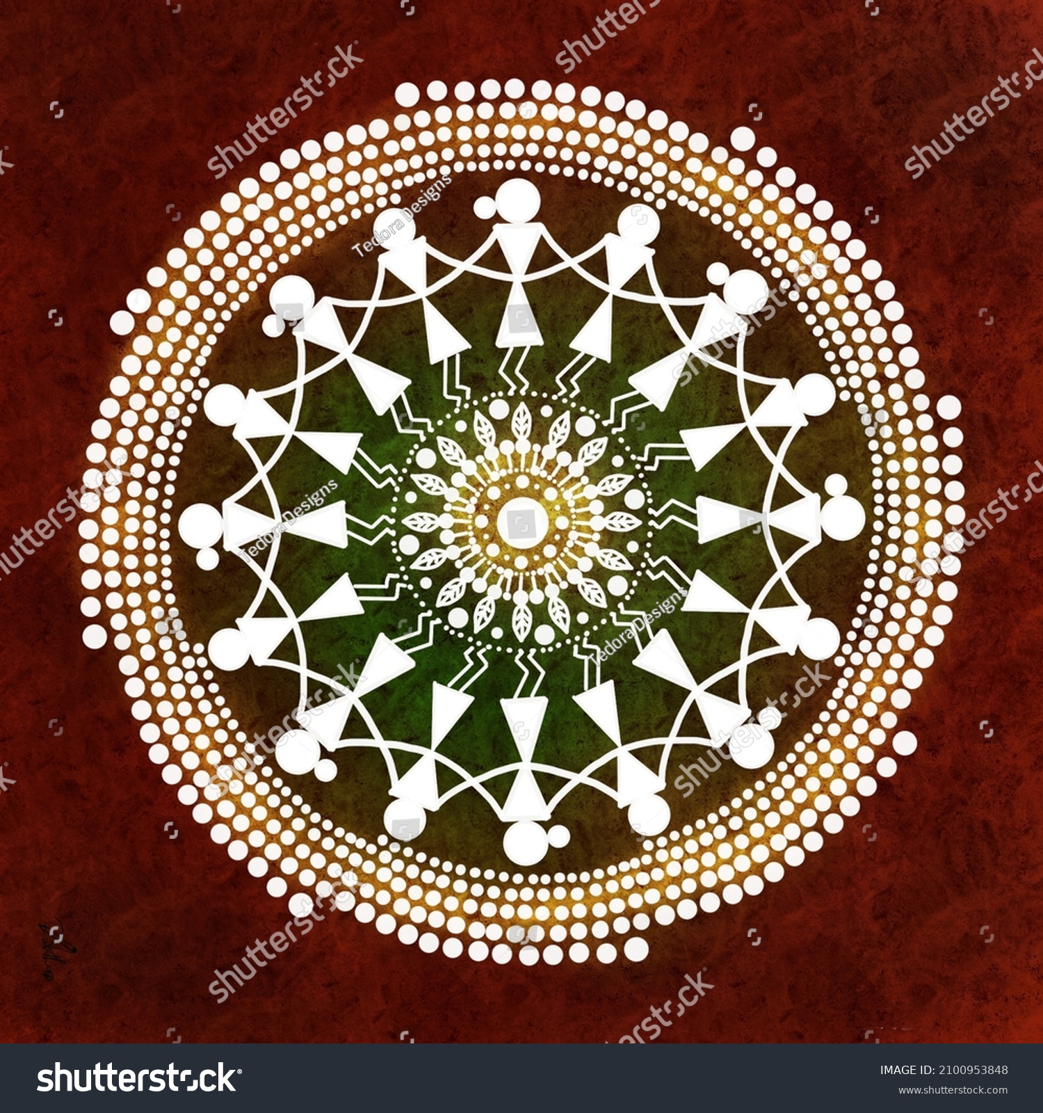 Tribal Warli Art Warli Art One Stock Illustration 2100953848