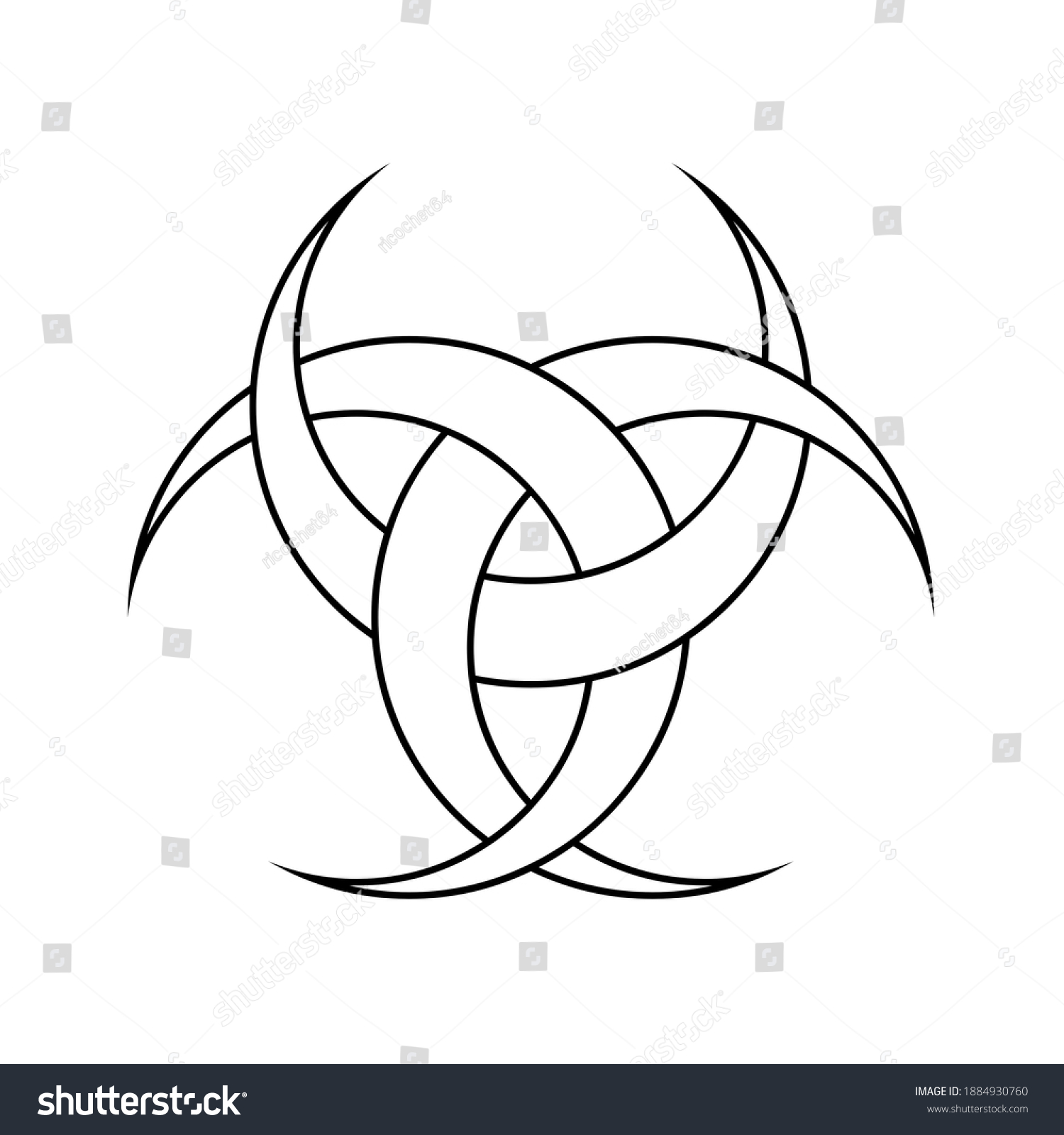 triple-crescent-moon-symbol-icon-stock-illustration-1884930760