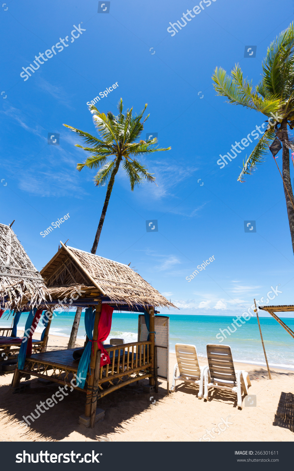 Tropical Beach Hut On Paradise Bay Stock Photo Edit Now