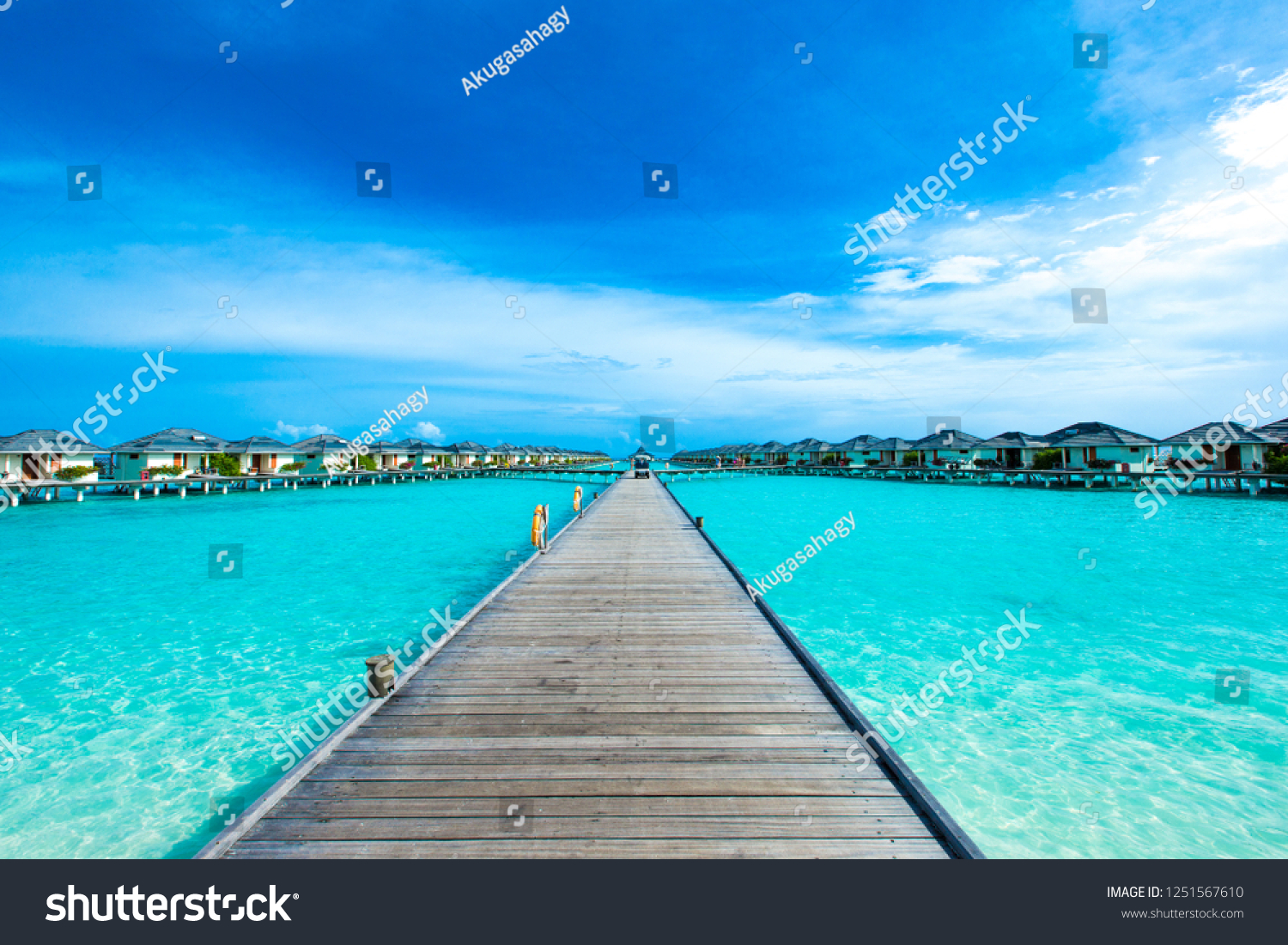  Cyan Classic  Template Design Featuring Tropical Beach in Maldives