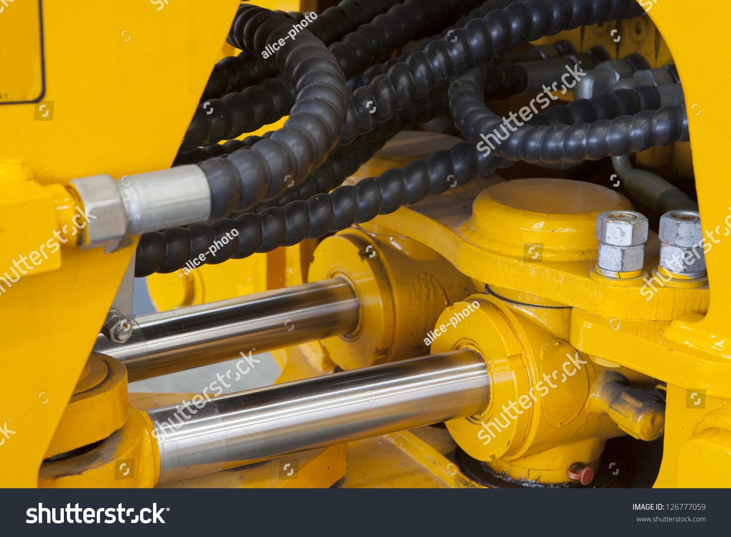 Truck Engine Shock Absorber Close Up Stock Photo 126777059 : Shutterstock