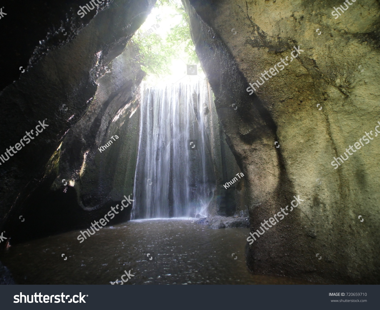 Tukad Cepung Waterfall Bali Indonesia Stock Photo Edit Now 720659710