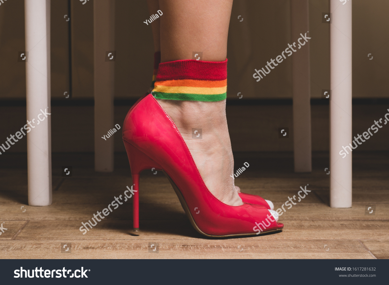 tulle socks with heels