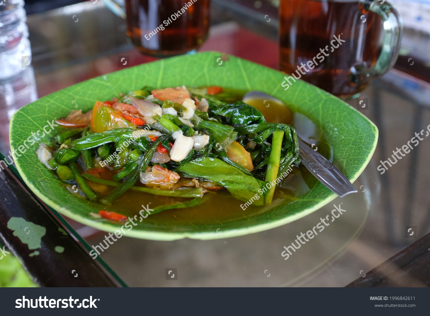 Tumis Genjer One Traditional Food West Stock Photo Edit Now