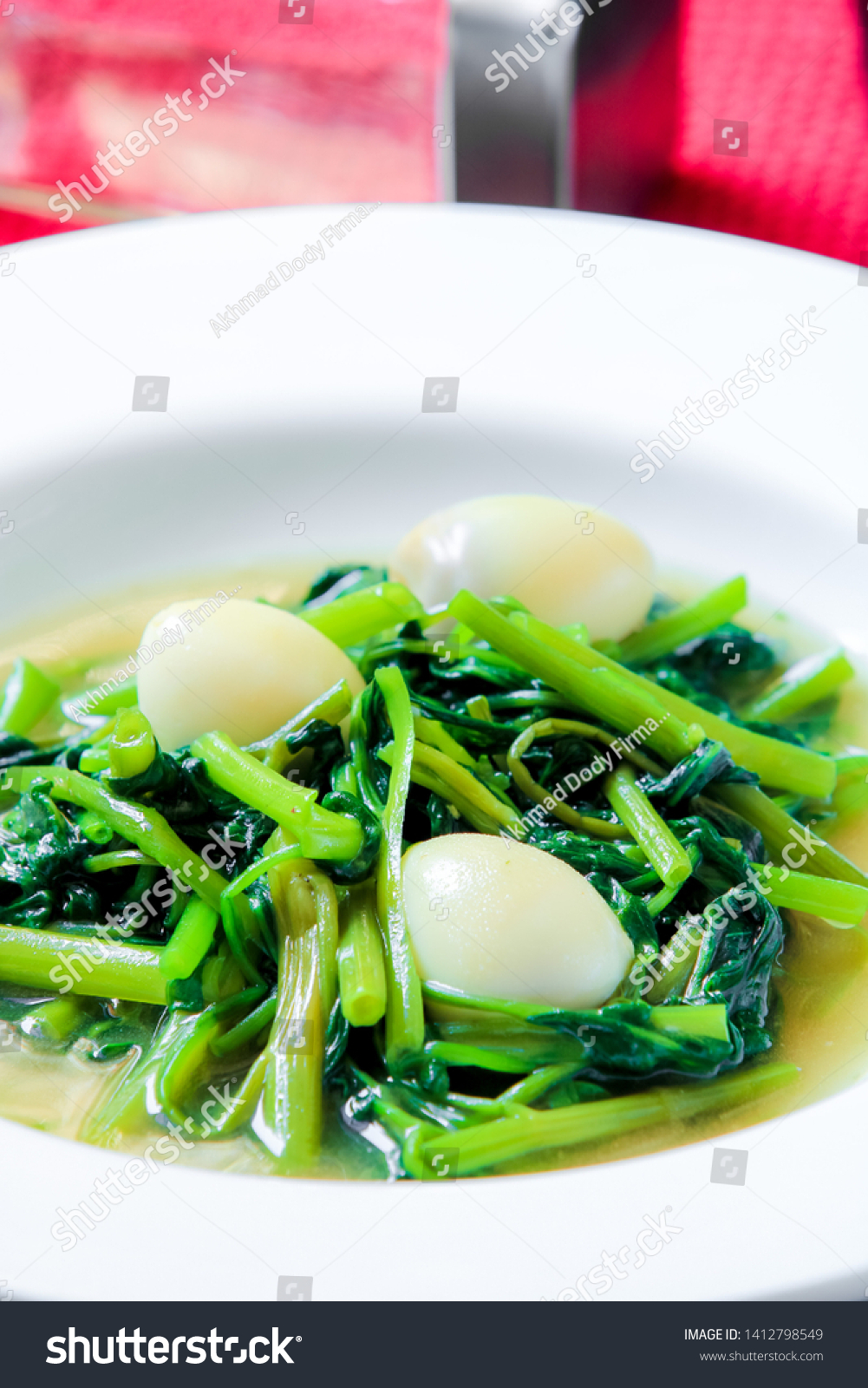Tumis Kangkung Telur Puyuh Water Spinach Stock Photo (Edit Now Tumis Kangkung Telur Puyuh Water Spinach Stock Photo (Edit Now