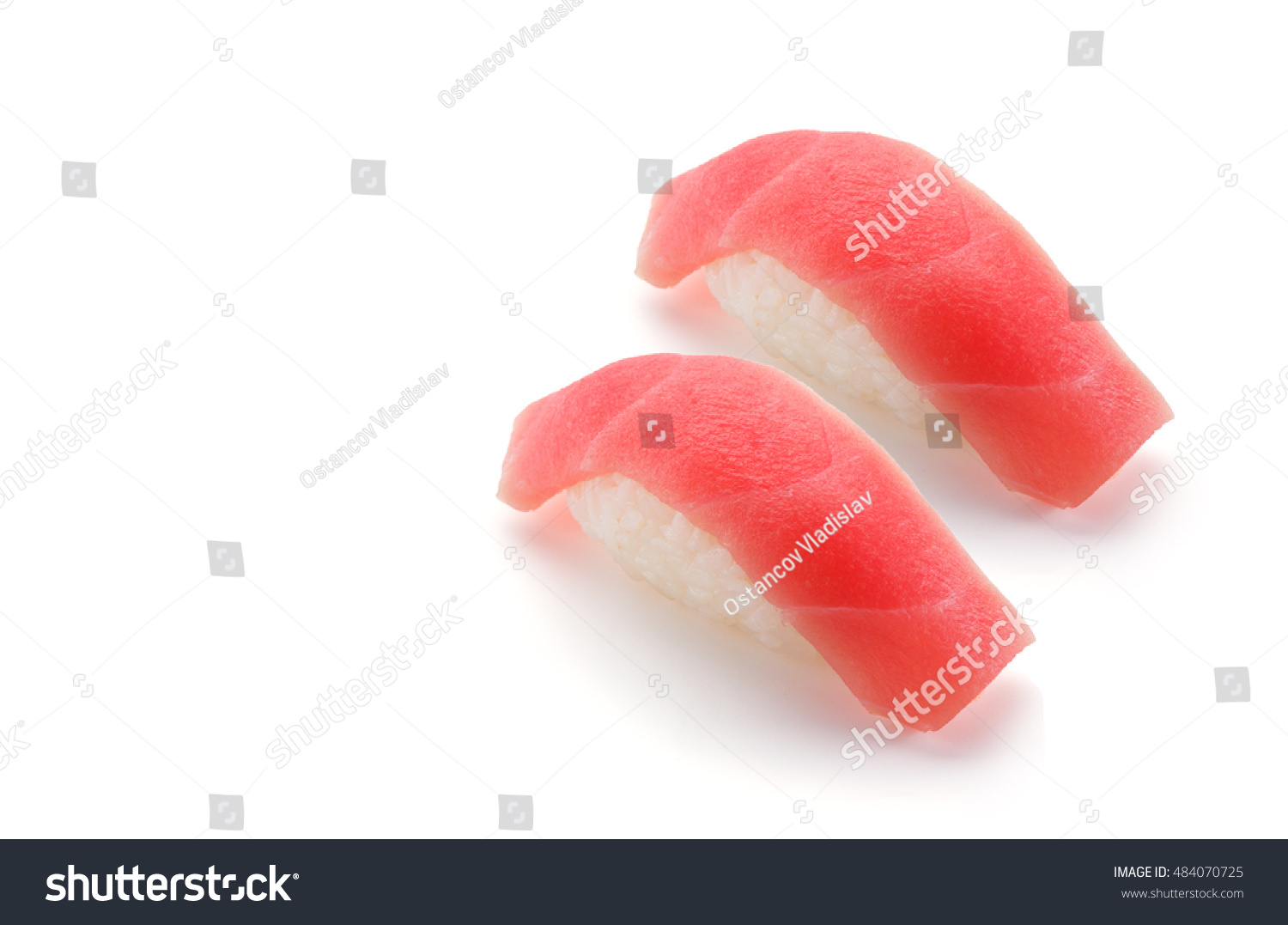 Tuna Sushi Nigiri Set Isolated On Stock Photo Edit Now