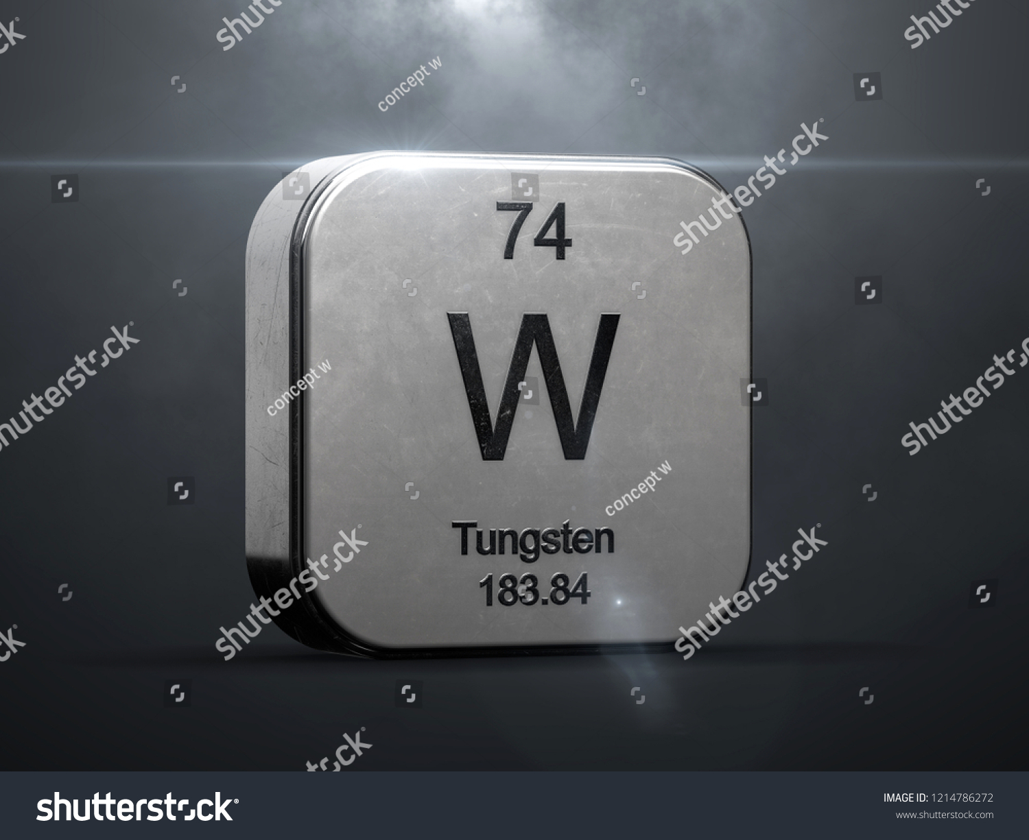 Tungsten Element Periodic Table Metallic Icon ilustrações stock