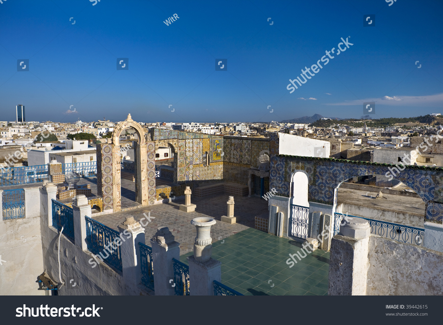 Tunisia. Tunis - Old Town (Medina). Terrace Of Palais D'Orient With ...