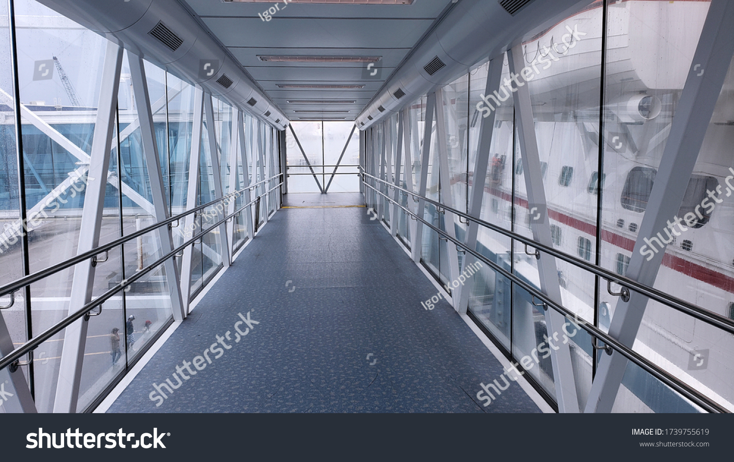 Tunnel Leading Cruise Ship Inside Stock Photo 1739755619 | Shutterstock