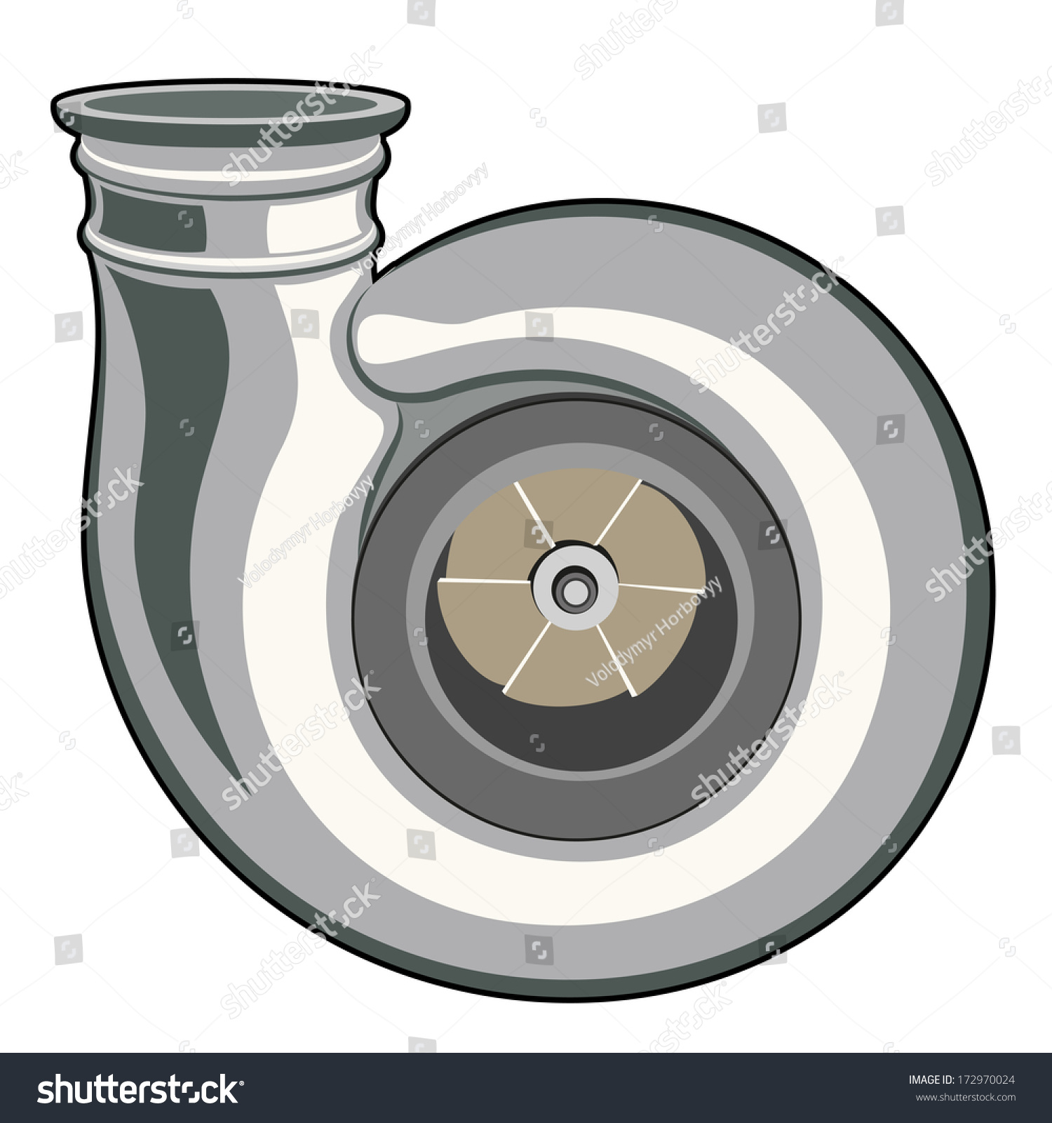 Turbocharger On A White Background. Illustration Clip Art - 172970024 ...