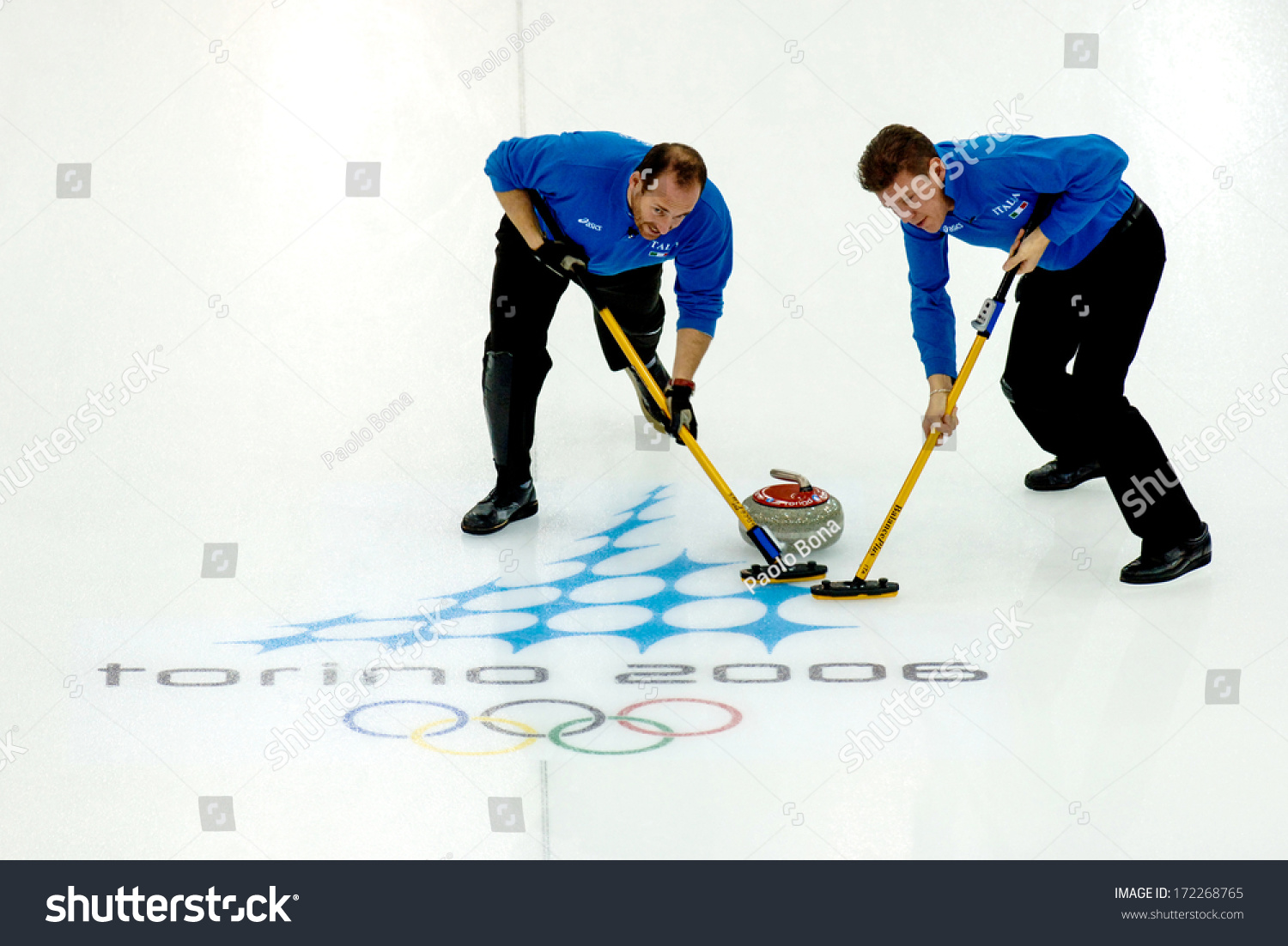 Turin, Italy - March 28: Players Of The Italian Team During A Curling ...