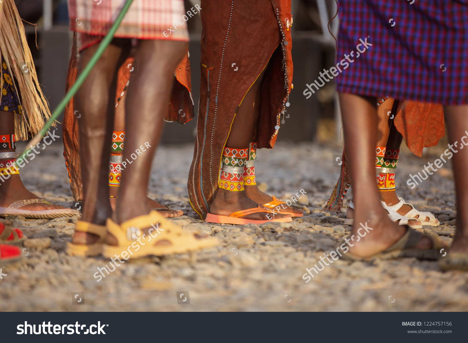 Turkana Men Wearing Colourful Traditional Clothes Stock Photo (Edit Now ...