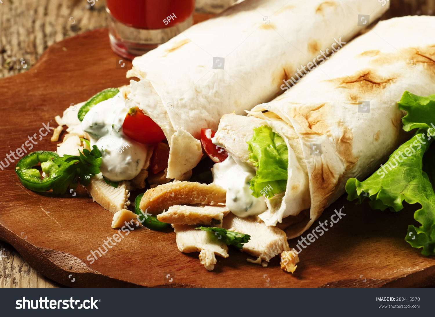 Turkish Doner Kebab Shawarma Roll Meat Stock Photo 280415570 - Shutterstock