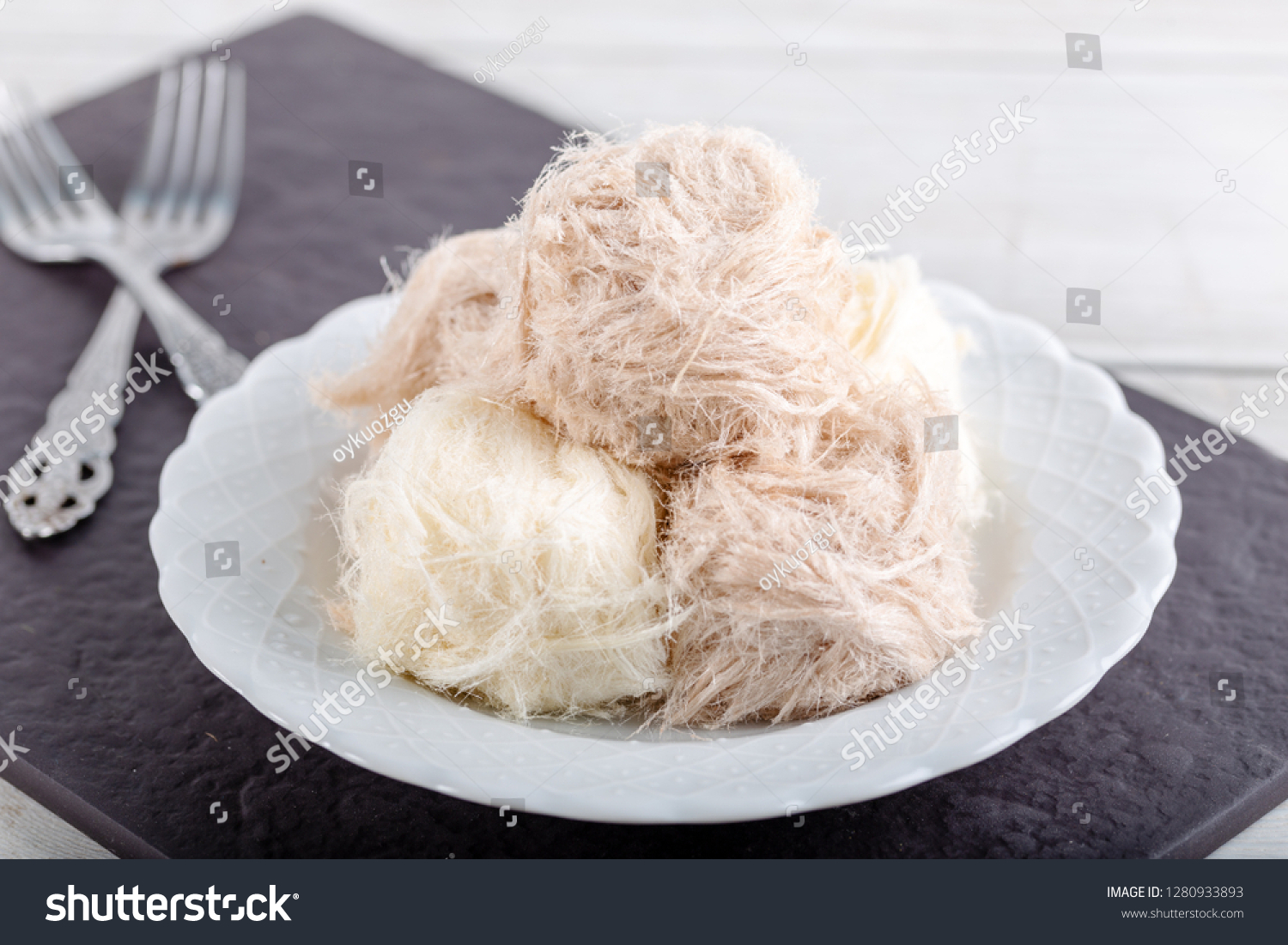 Turkish Traditional Dessert Pismaniye Cotton Candy Stock Photo Edit Now