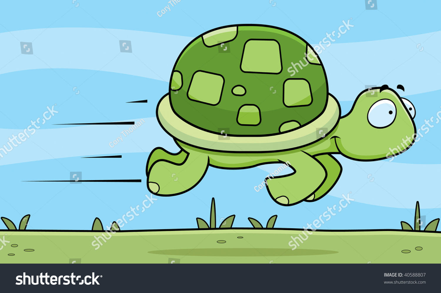 Turtle Running Stock Illustration 40588807 - Shutterstock