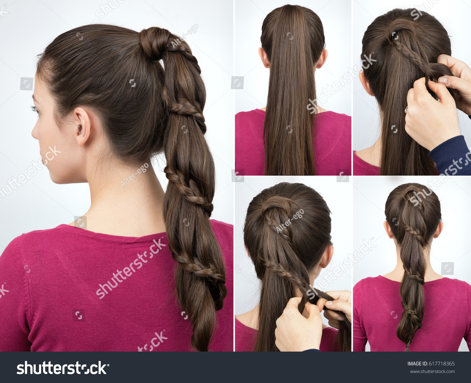 Hairstyle steps Images, Stock Photos & Vectors | Shutterstock