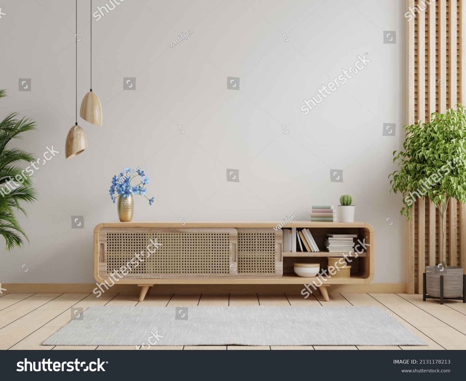 Tv Cabinet White Color Wall On Stock Illustration 2131178213 | Shutterstock