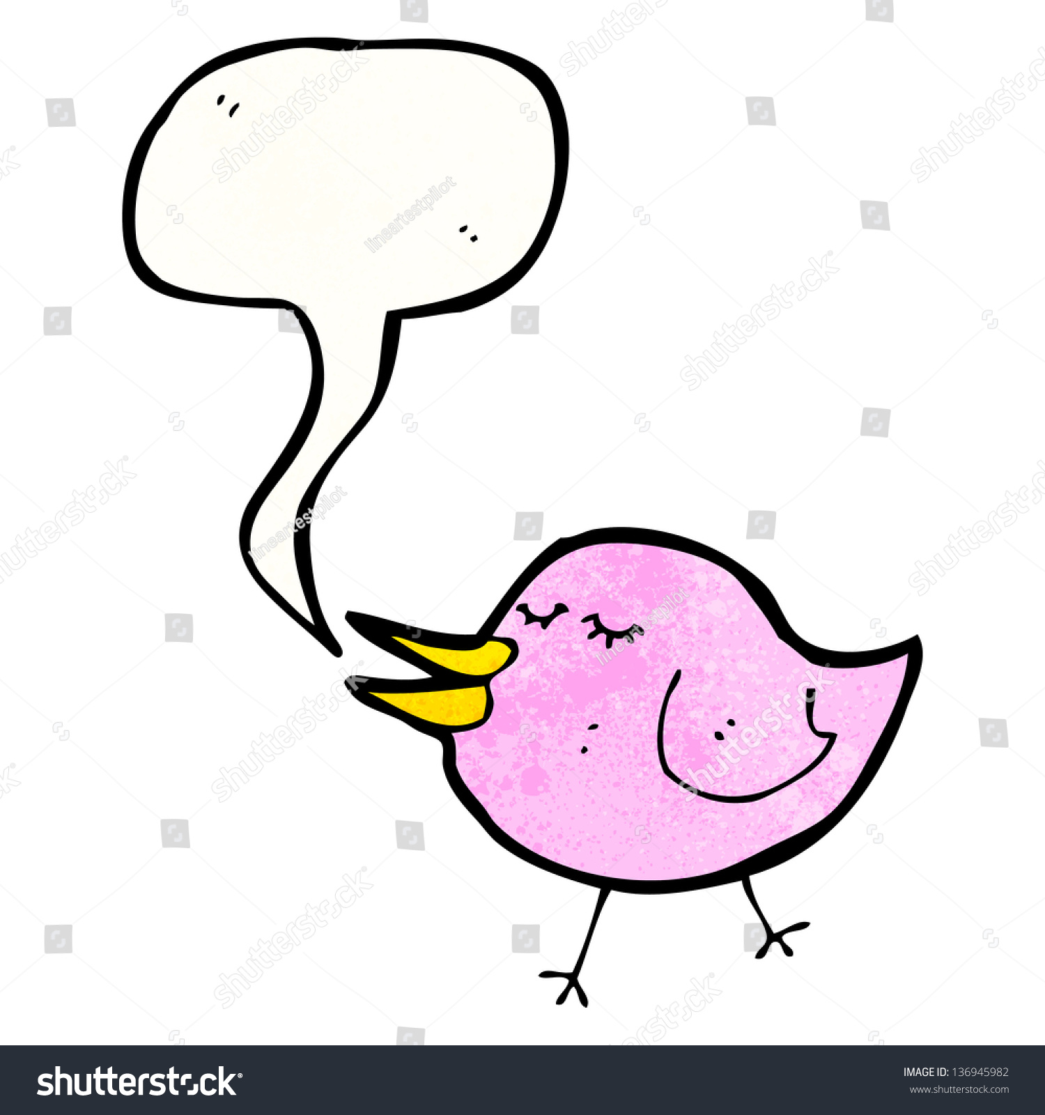 Tweeting Bird Cartoon Stock Illustration 136945982 | Shutterstock