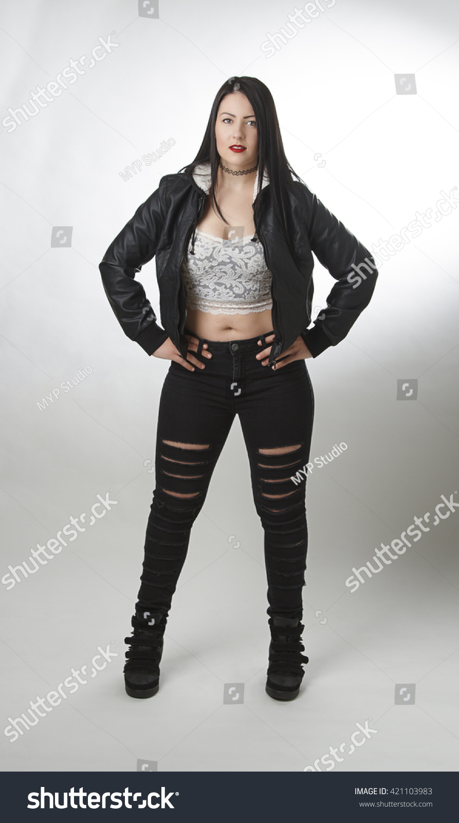 punk rock outfit girl