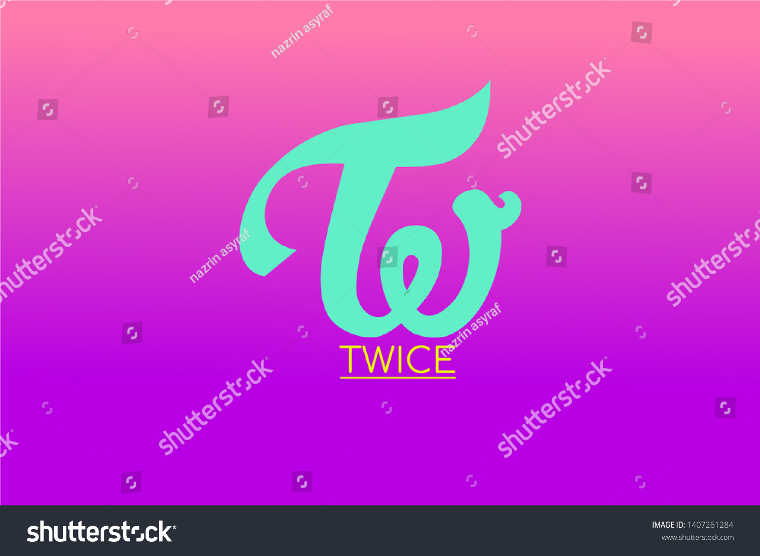 Twice Logo Kpop Background Wallpaper Stock Illustration
