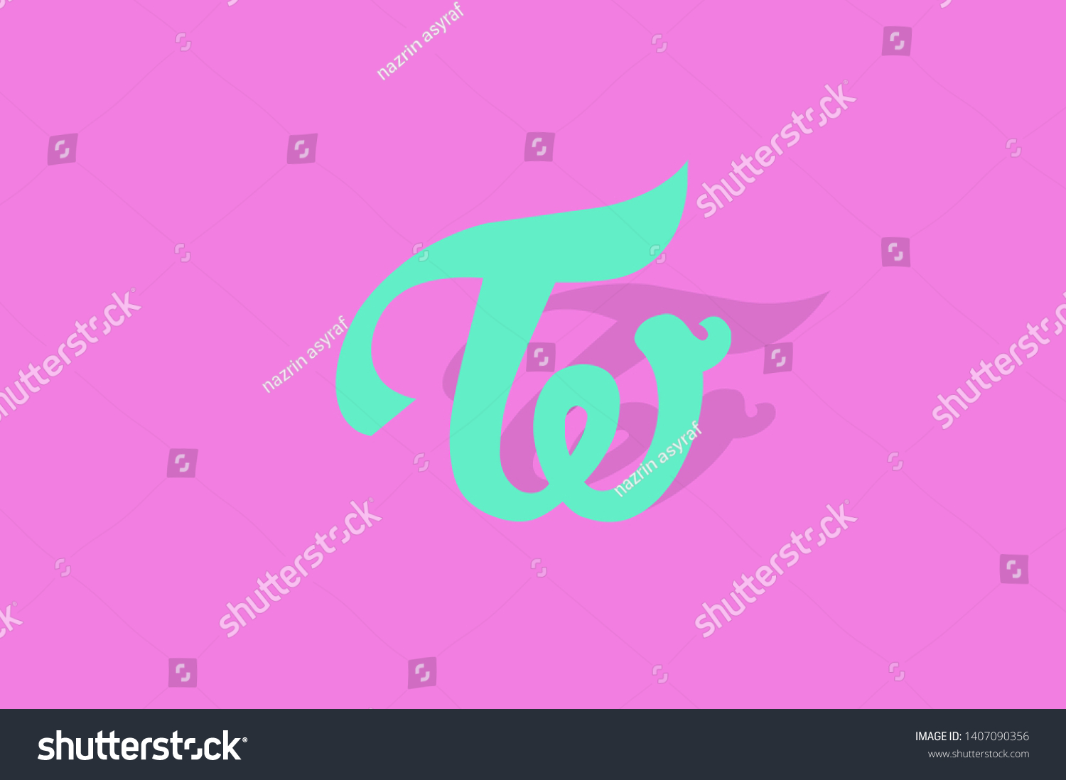 Twice Logo Pink Background Wallpaper Stock Illustration Shutterstock