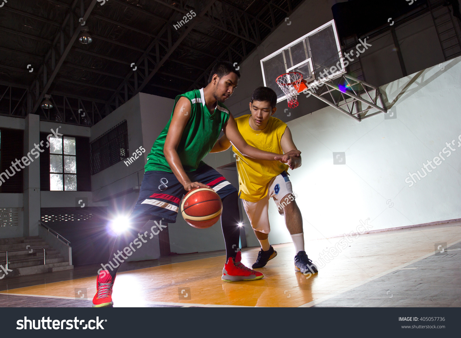 Two Basketball Players Competition Game Sport Stock Photo 405057736