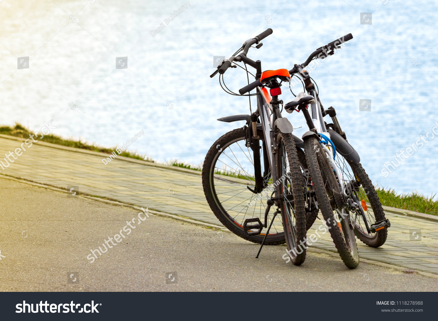 two bicycles