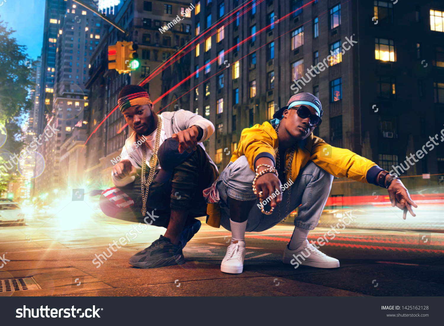 Two Black Rappers Dancing On City Stock Photo Edit Now