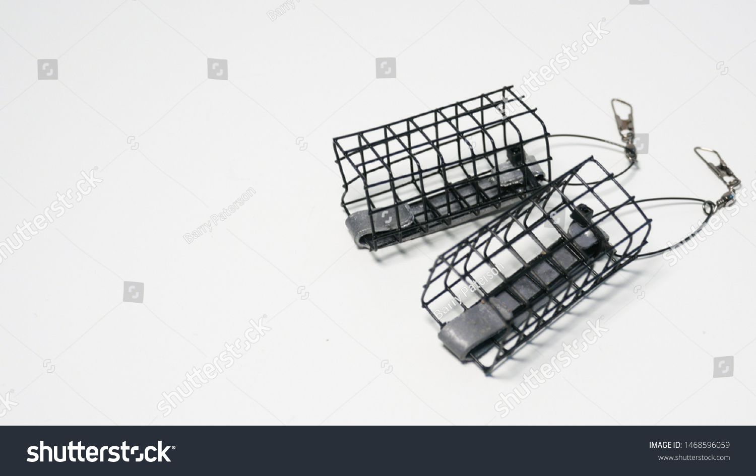 Two Cage Feeders Feeder Fishing Copy Stock Photo Edit Now 1468596059