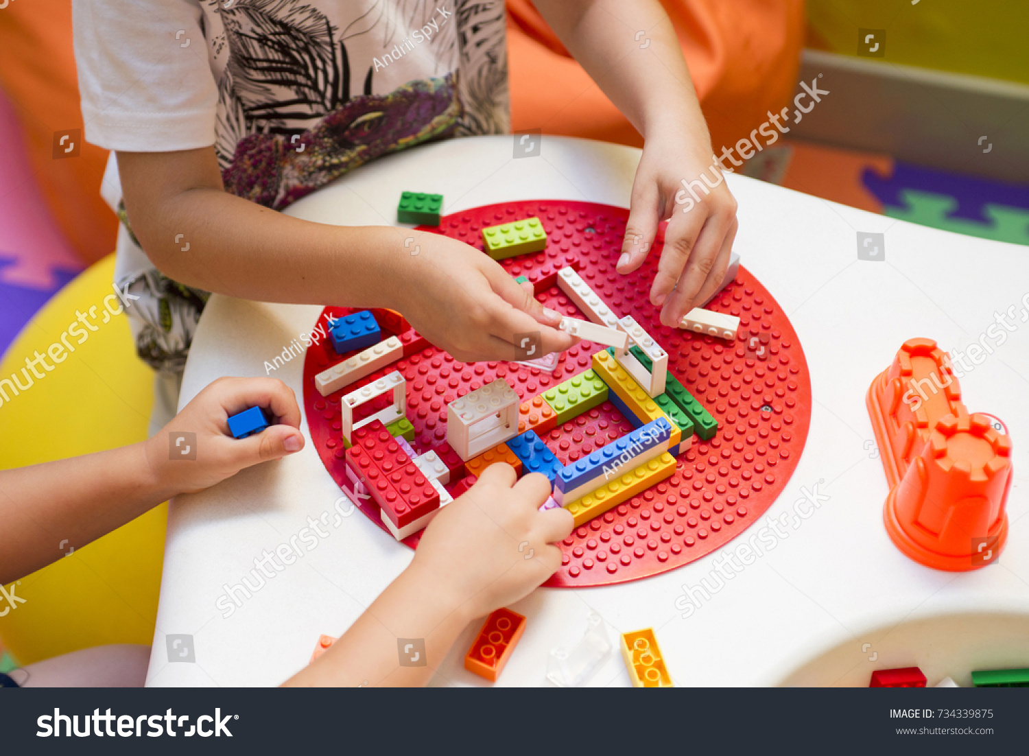 Two Children Playing Together Stock Photo (Edit Now) 734339875