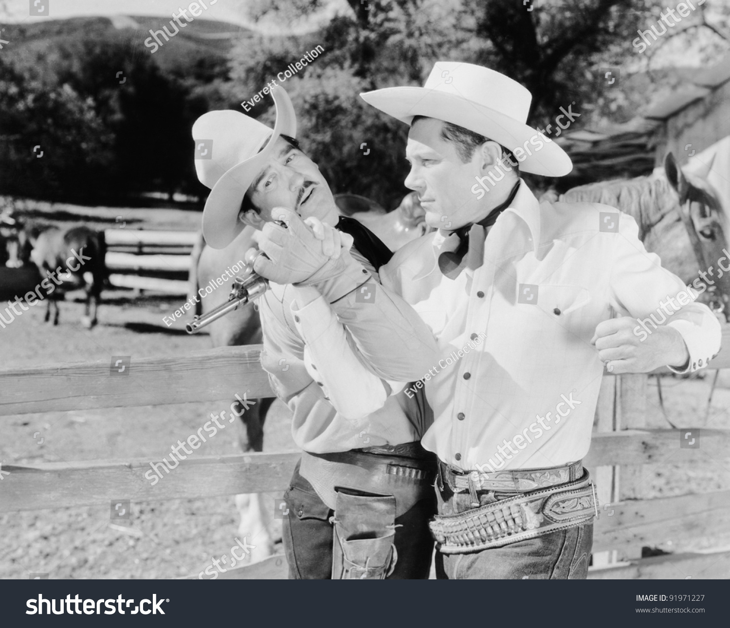 Two Cowboys Fighting Each Other Stock Photo 91971227 | Shutterstock