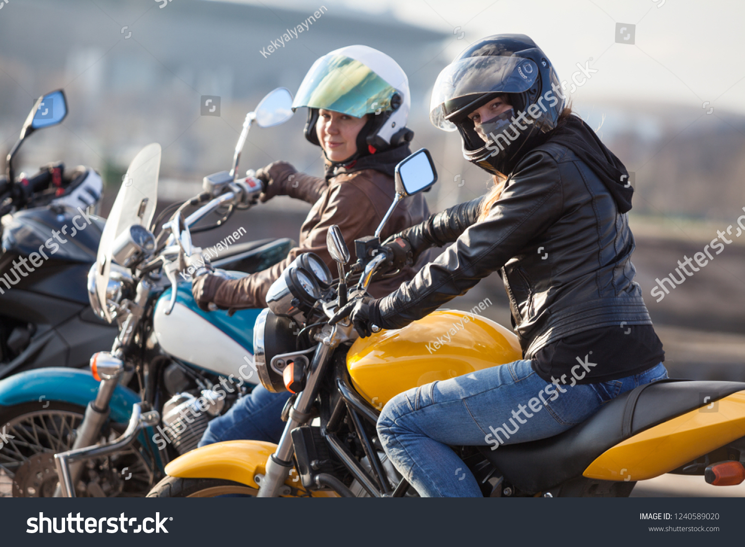 Female Motorcycle Rider Images Stock Photos Vectors Shutterstock